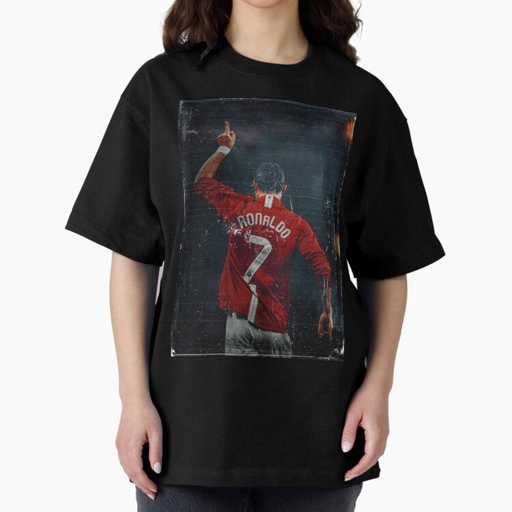 Cristiano Ronaldo Vintage Oversized T-Shirt Show Fan Pride Across FIFA World Cup 2026 Spirit, Capturing Netherlands, Messi, Neymar and Mbappe, Vintage Soccer Flavor, Modern Football Stars, National Flags and Final Night Emotion; Perfect for People