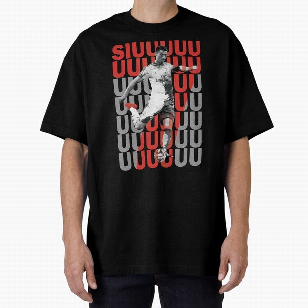 Siuuuuuu Cristiano Ronaldo Oversized T-Shirt Show Your Tournament Heart for Global Football Passion for FIFA World Cup 2026 USA Canada Mexico, Highlighting Messi, CR7 and Mbappe, France, Goal Celebration Energy, Supporter Heritage, Football Icons