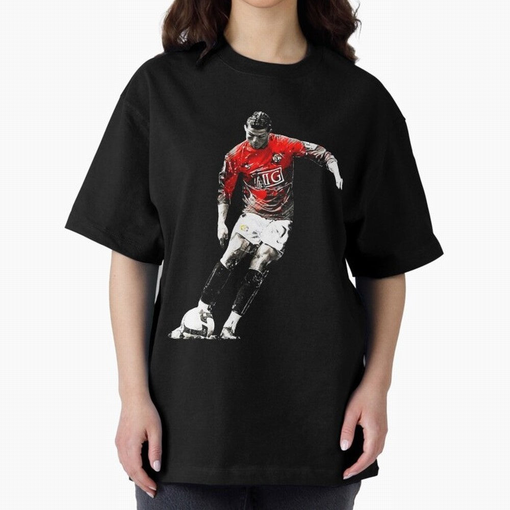 Cristiano Ronaldo Manchester 2008 Oversized T-Shirt Carry National Pride through FIFA World Cup 2026 Group Stage Spirit, with Germany, CR7, Match Day Excitement, Supporter Culture, Golden Goals and Global Football Passion; Perfect for People Who