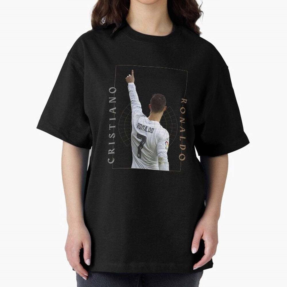 Cristiano Ronaldo CR7 Best Seller Oversized T-Shirt Keep the Legacy of FIFA World Cup 2026 Group Stage Driven by Messi, CR7 and Mbappe, Brazil Energy, Champion Mindset, Group Stage Buzz, Knockout Tension and Passionate Fan Culture; Ideal for