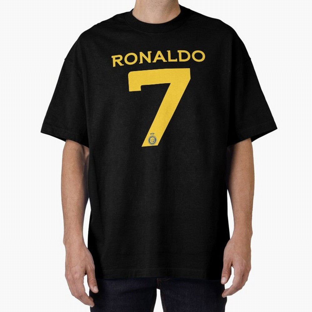 Ronaldo 7 Al-Nassr Football Club - Oversized T-Shirt Make Memories around FIFA World Cup 2026 USA Canada Mexico Spirit, Celebrating England, Messi, Neymar and Mbappe, Football Passion, Legendary Performances, Festival Vibes and Supporter Community;