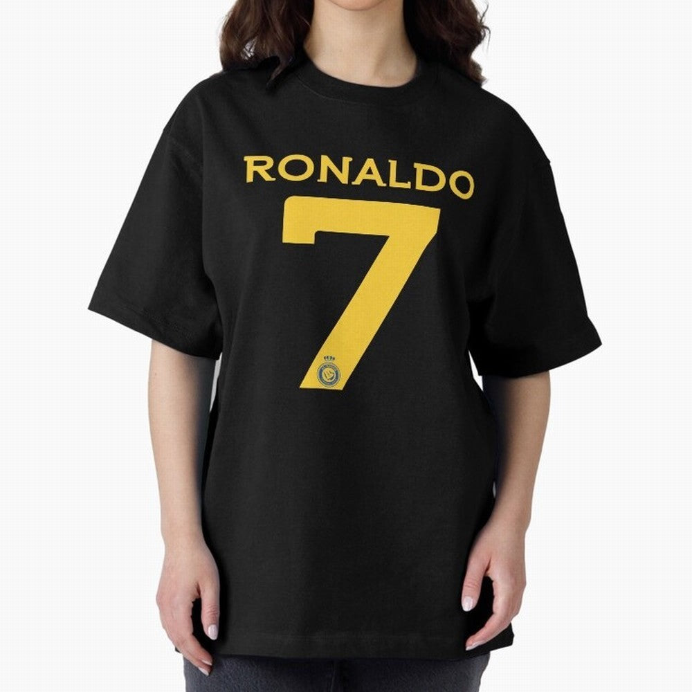 Ronaldo 7 Al-Nassr Football Club - Oversized T-Shirt Make Memories around FIFA World Cup 2026 USA Canada Mexico Spirit, Celebrating England, Messi, Neymar and Mbappe, Football Passion, Legendary Performances, Festival Vibes and Supporter Community;