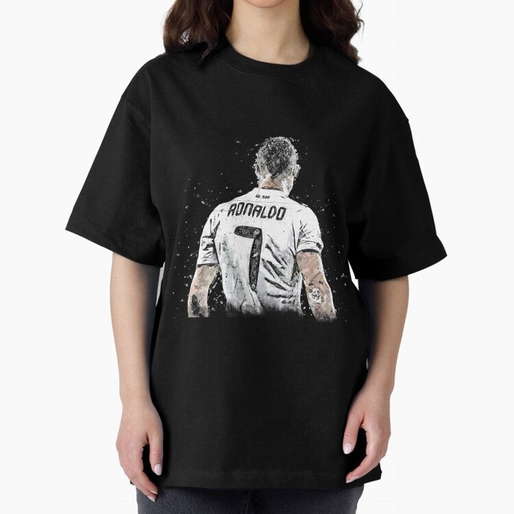 Cristiano ronaldo back Oversized T-Shirt Stand Out with Spirit from the FIFA World Cup 2026 Journey through Neymar, Haaland and Cristiano Ronaldo Highlights, England Pride, Football Passion, Legendary Performances, Festival Vibes and Supporter