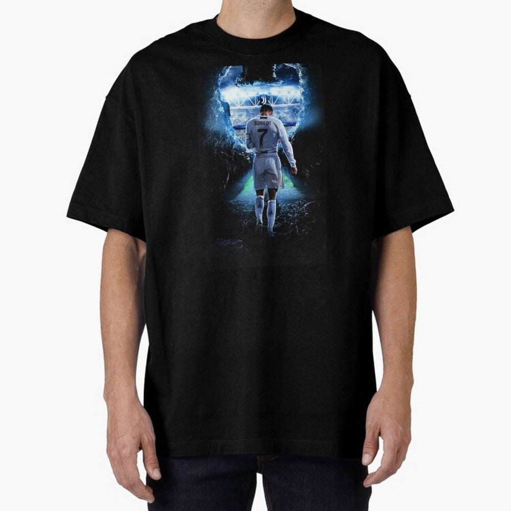 Football player Oversized T-Shirt Live for the Drama of FIFA World Cup 2026 Built around Messi, CR7 and Mbappe, France Energy, Football Festival Excitement, Trophy Ambitions, Country Rivalries and Star Player Buzz; Great for Supporters Who Love