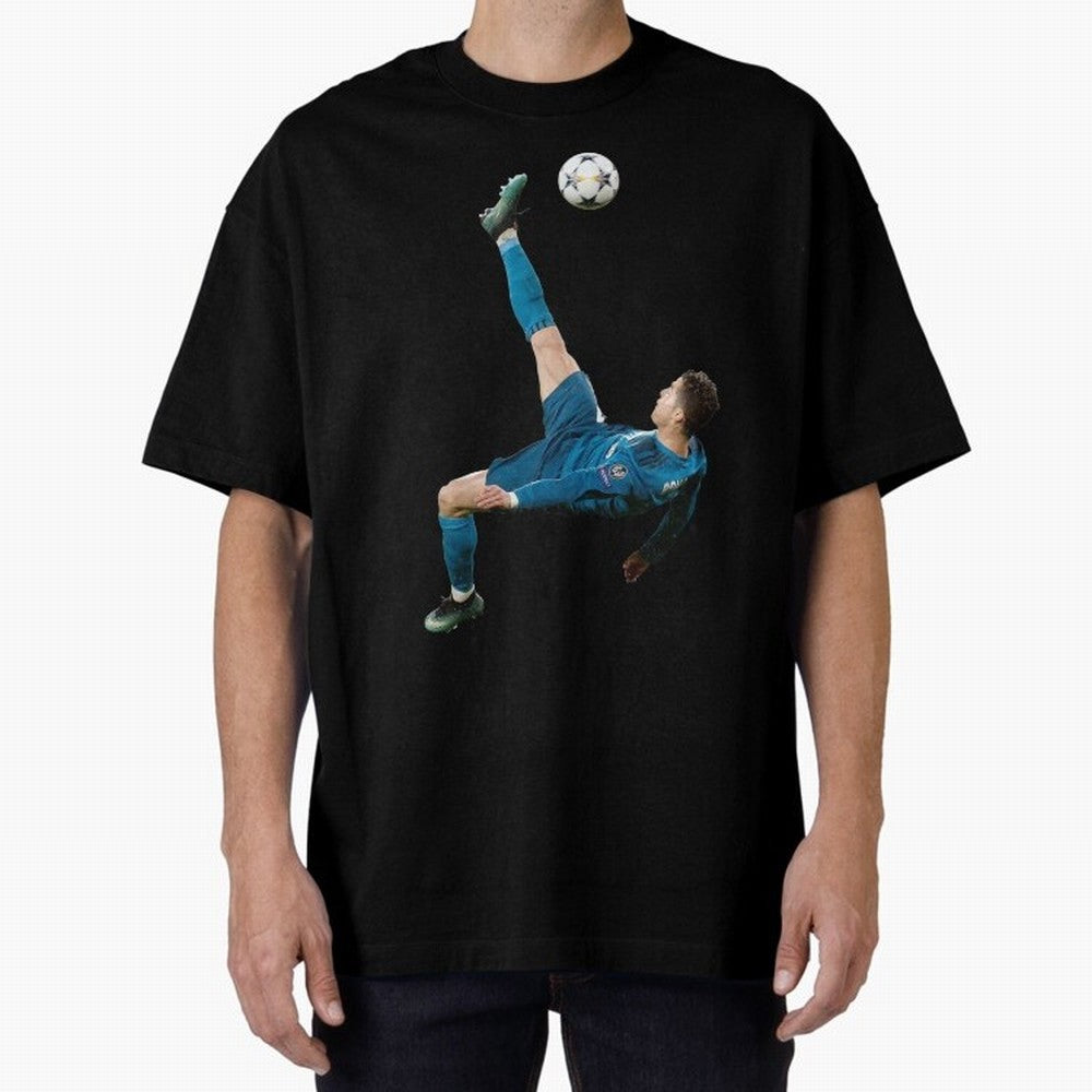 CRISTIANO RONALDO BICYCLE KICK Classic Oversized T-Shirt Celebrate Every Goal in FIFA World Cup 2026 Group Stage Made for Messi, CR7 and Mbappe, Portugal, Spain and Germany Energy, Tournament Hype, Historic Matchups, Family Viewing Parties and