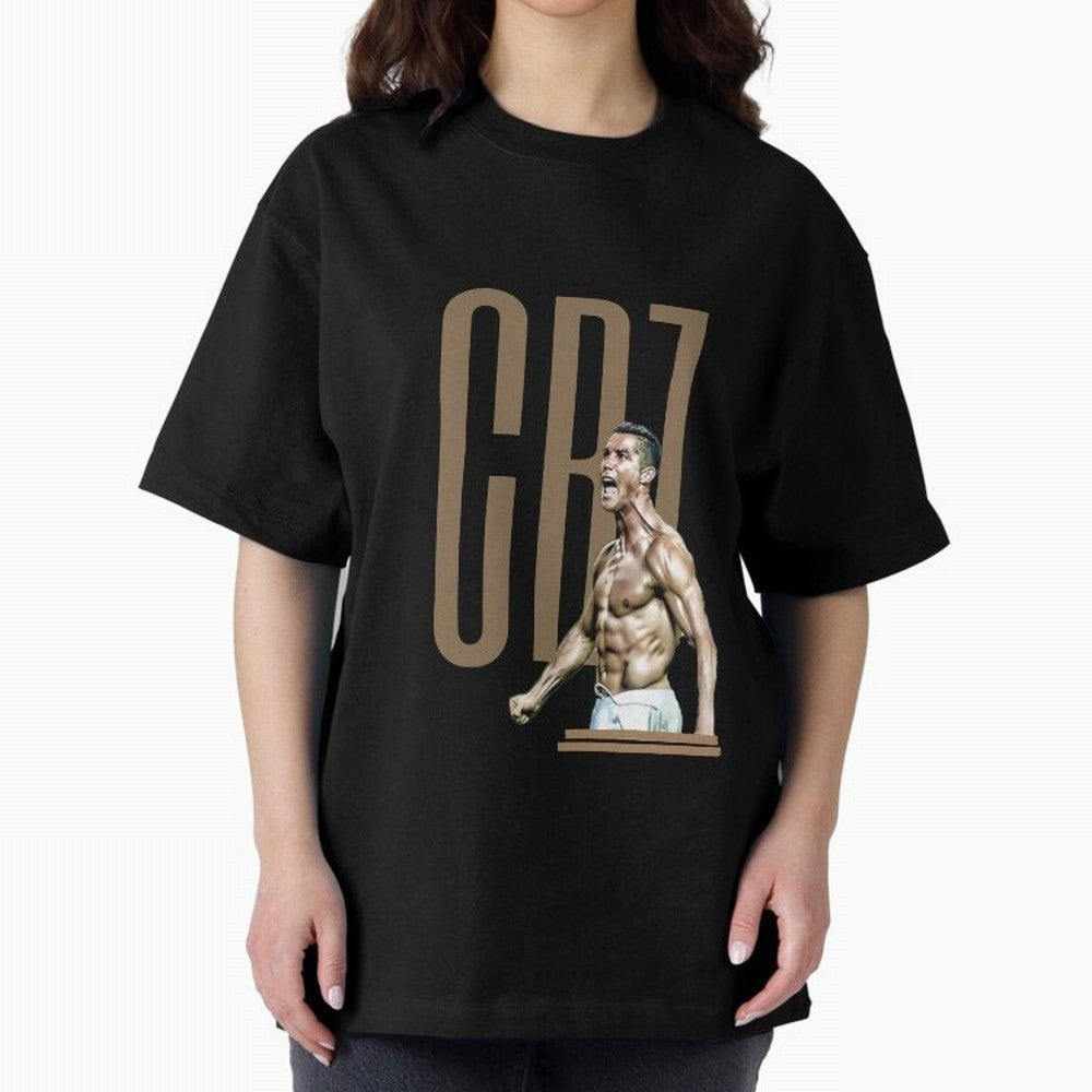Best Seller - CR7 - Cristiano Ronaldo Merchandise Oversized T-Shirt Embrace FIFA World Cup 2026 Highlighting CR7, Brazil, Portugal and Argentina Energy, Worldwide Fan Energy, Dramatic Goals, Stadium Lights and Championship Celebrations; Perfect for