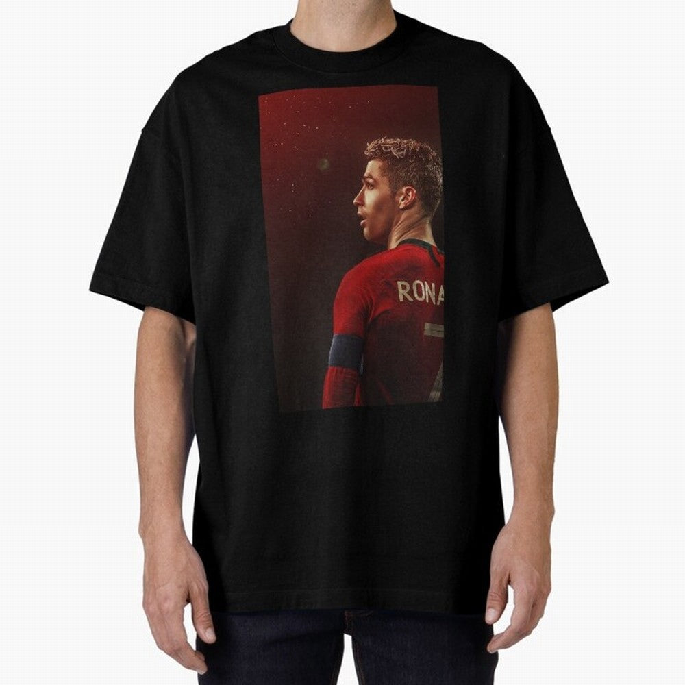 Art Ronaldo Wallpaper Oversized T-Shirt Bring Retro Soccer Energy to Match Day Hype around FIFA World Cup 2026 USA Canada Mexico, Haaland, Argentina and Brazil, Tournament Hype, Historic Matchups, Family Viewing Parties and Global Sports Pride;