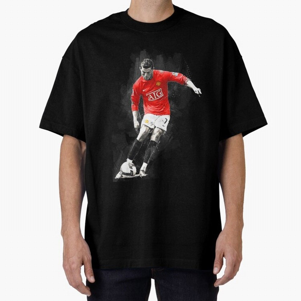 Cristiano Ronaldo Cristiano Ronaldo Oversized T-Shirt Feel the Roar of Match Day Hype around FIFA World Cup 2026 USA Canada Mexico, CR7 and Messi, England, Retro Football Energy, Iconic Rivalries, Trophy Chase Drama and Stadium Atmosphere; Perfect