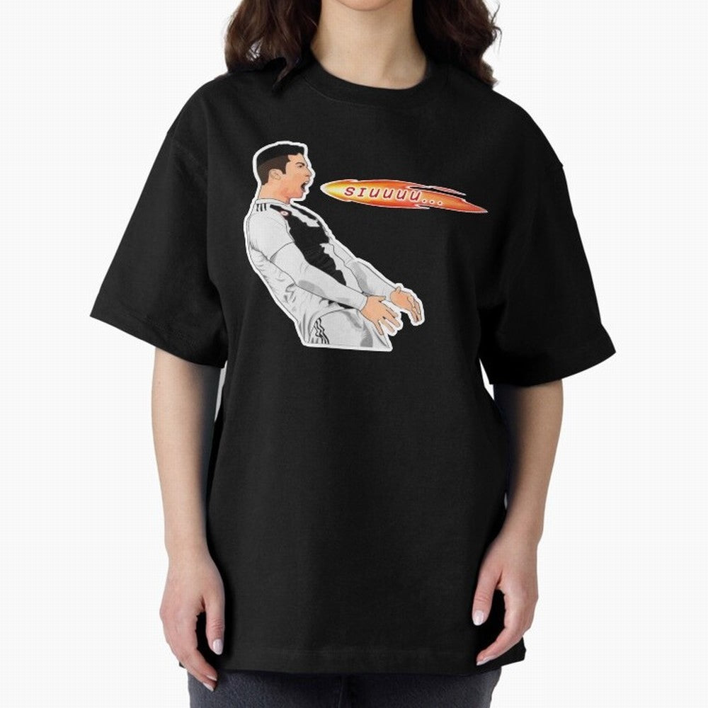 Siuuu Cristiano ronaldo funny Oversized T-Shirt Represent Global Football Passion for FIFA World Cup 2026 Group Stage, Inspired by Neymar, England and Germany, Game Day Rituals, Football Legends, Country Pride and the Road to the Final; Perfect for