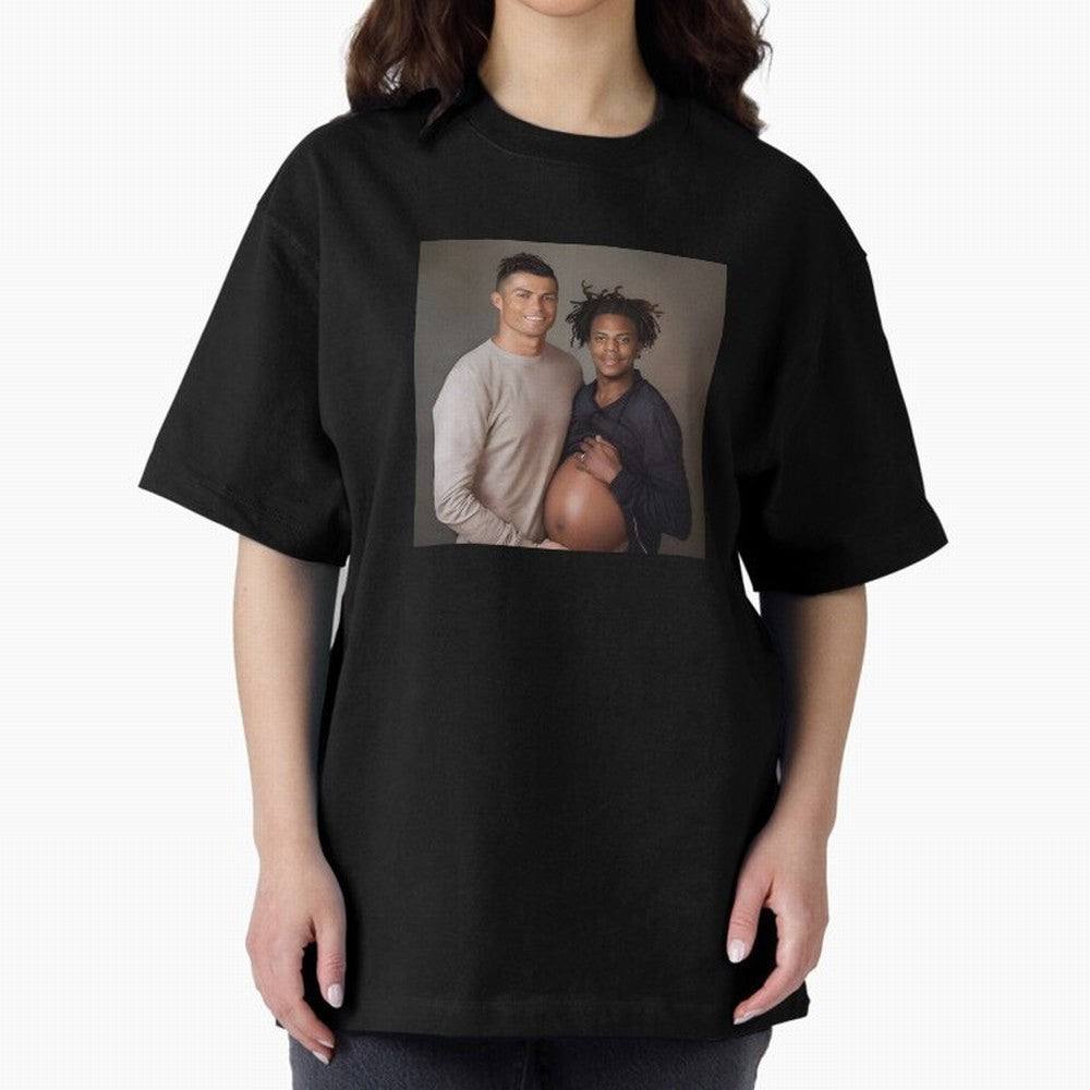 Cristiano Ronaldo and IShowSpeed pregnant. Oversized T-Shirt Bring Stadium Energy to FIFA World Cup 2026 USA Canada Mexico Spirit, Capturing Argentina and Brazil, Neymar, Football Festival Excitement, Trophy Ambitions, Country Rivalries and Star