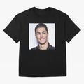 Cristiano Ronaldo Poster Oversized T-Shirt Show Support during FIFA World Cup 2026 Group Stage for Fans of Messi, Neymar and Mbappe and Brazil, Bringing Championship Spirit, Famous Goals, Roaring Crowds and International Football Unity; Ideal for