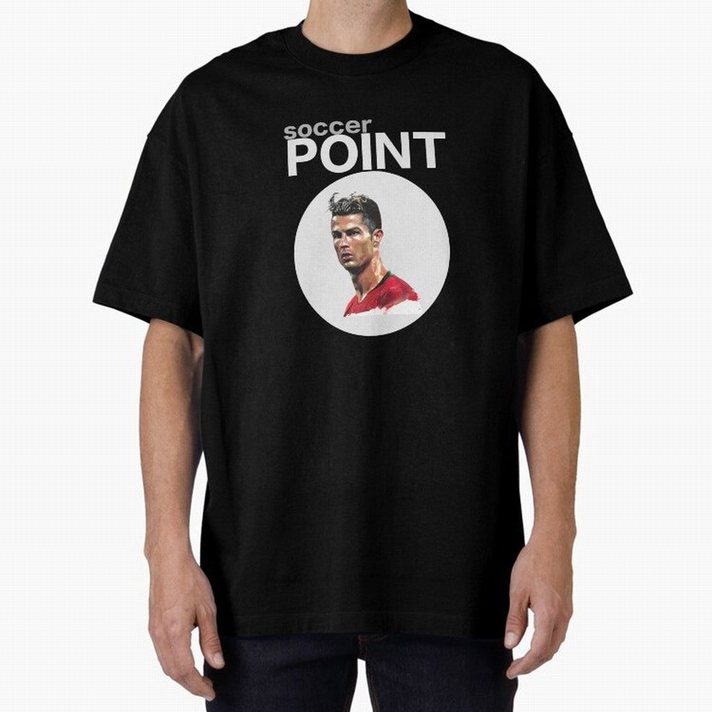 soccer POINT Oversized T-Shirt Treasure Global Football Passion for FIFA World Cup 2026 USA Canada Mexico, Built around Messi, Neymar and Mbappe, Netherlands, Goal Celebration Energy, Supporter Heritage, Football Icons and Worldwide Tournament Joy;