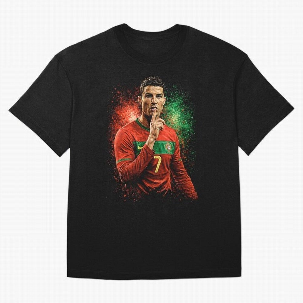 Cristiano Ronaldo Football Legend Oversized T-Shirt Bring Champion Energy into FIFA World Cup 2026 Group Stage with Haaland, Brazil Energy, Stadium Chants, National Pride, Trophy Dreams and Unforgettable Football Memories; Perfect for People Who