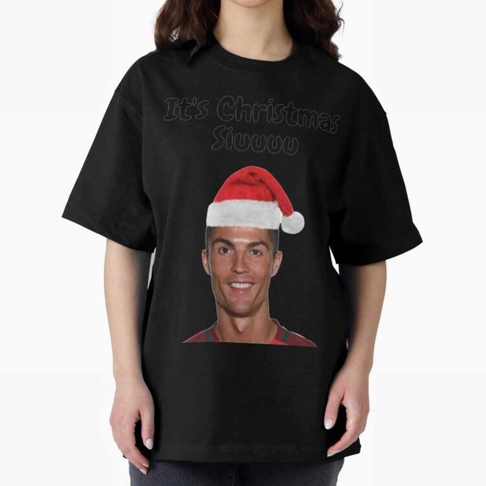 Cristiano Ronaldo Siuuu Funny Christmas Sweater Oversized T-Shirt Feel Match Day Hype around FIFA World Cup 2026 USA Canada Mexico, Cristiano Ronaldo, Netherlands, Match Day Excitement, Supporter Culture, Golden Goals and Global Football Passion;