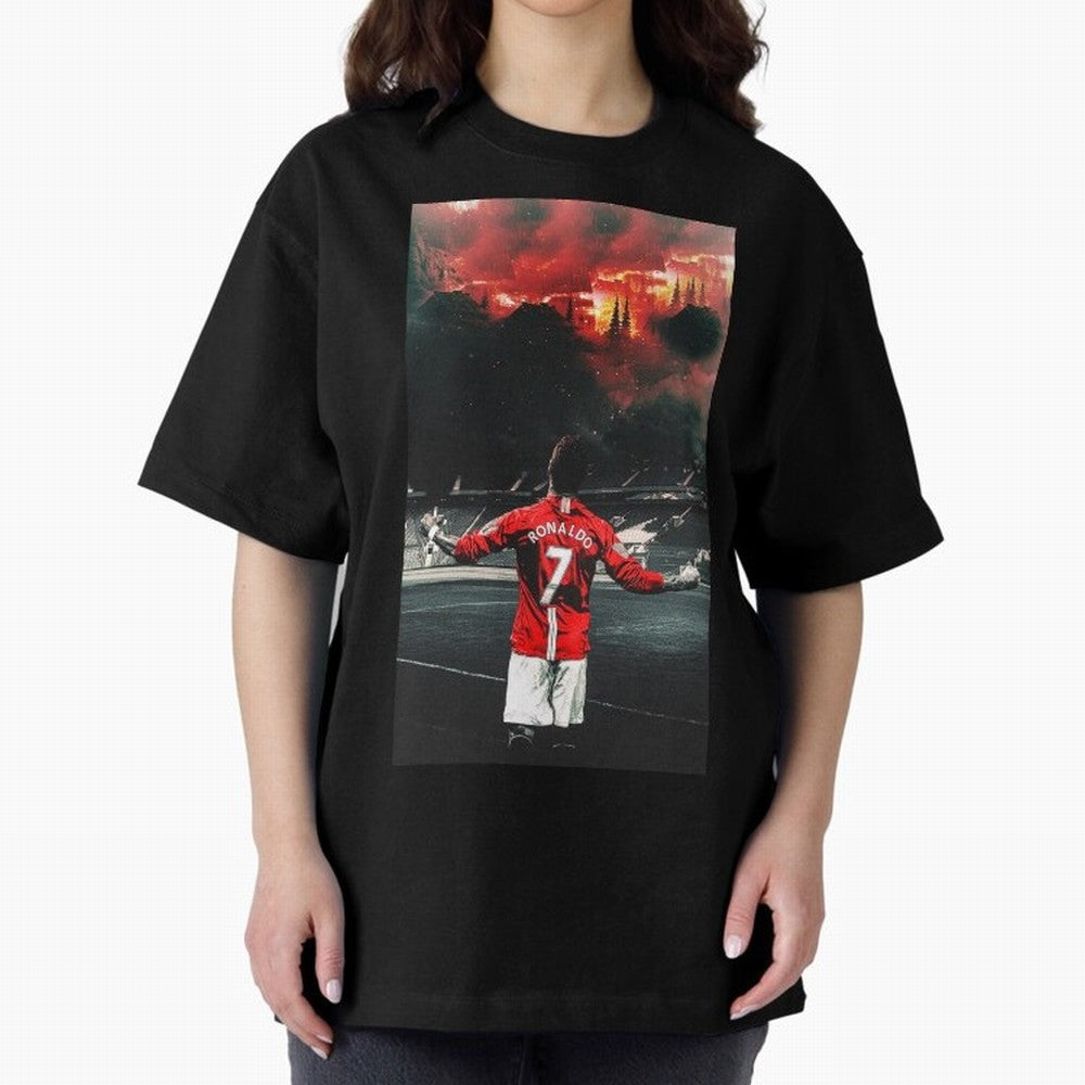 cristiano ronaldo manchester Oversized T-Shirt Feel the Heartbeat of Global Football Passion for FIFA World Cup 2026 USA Canada Mexico, Inspired by Haaland and Mbappe, Portugal, Tournament Hype, Historic Matchups, Family Viewing Parties and Global