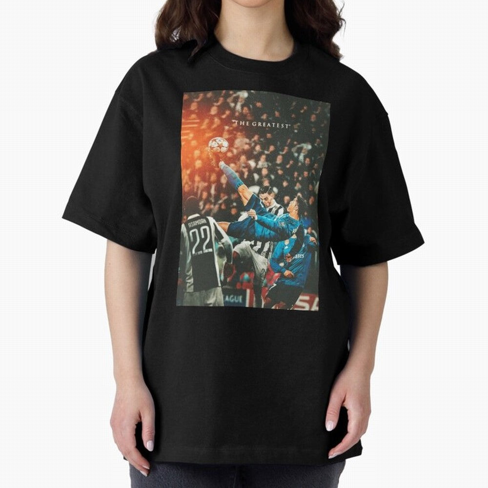 Ronaldo Bicycle Kick Skills Greatest, Ronaldo Gifts, Ronaldo Best Selling , Ronaldo Top Items Poste Oversized T-Shirt Show Up for the Glory of the FIFA World Cup 2026 Group Stage Journey through CR7 and Messi Highlights, England, France and