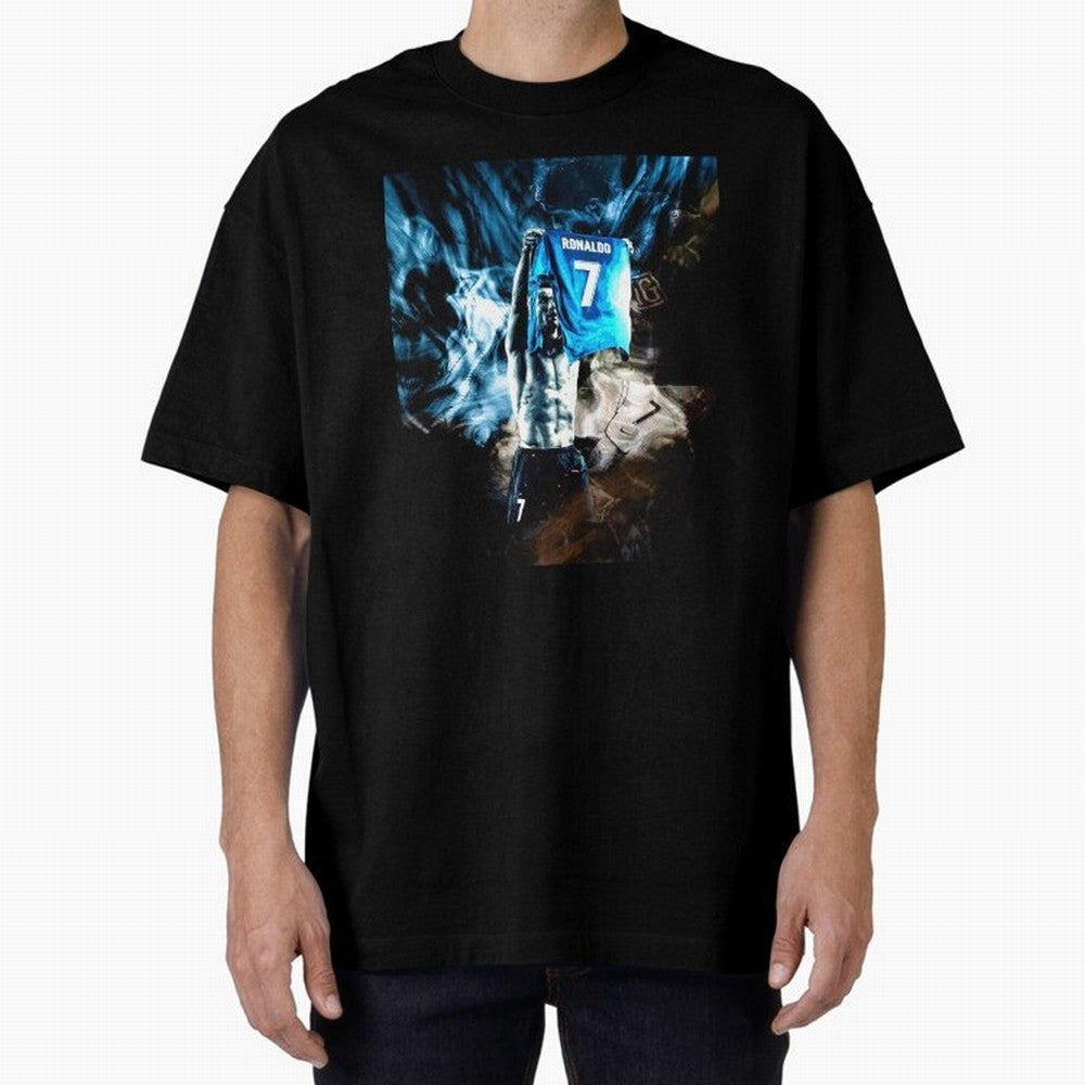 Cristiano Ronaldo Graphic Oversized T-Shirt Honor the Football Icons of Match Day Hype around FIFA World Cup 2026 USA Canada Mexico, Messi and Cristiano Ronaldo, Argentina, Classic Soccer Heritage, Championship Pressure, Fan Loyalty and