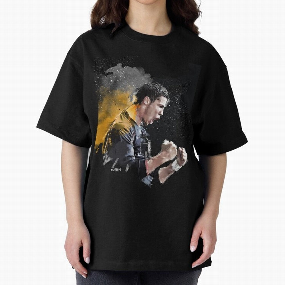 CRISTIANO RONALDO PAINTING Oversized T-Shirt Bring Legendary Rivalry Energy to FIFA World Cup 2026 Group Stage Spirit, Featuring Brazil, Portugal and Argentina, CR7, Supporter Pride, Iconic Celebrations, Legendary Names and Global Match Day Energy;
