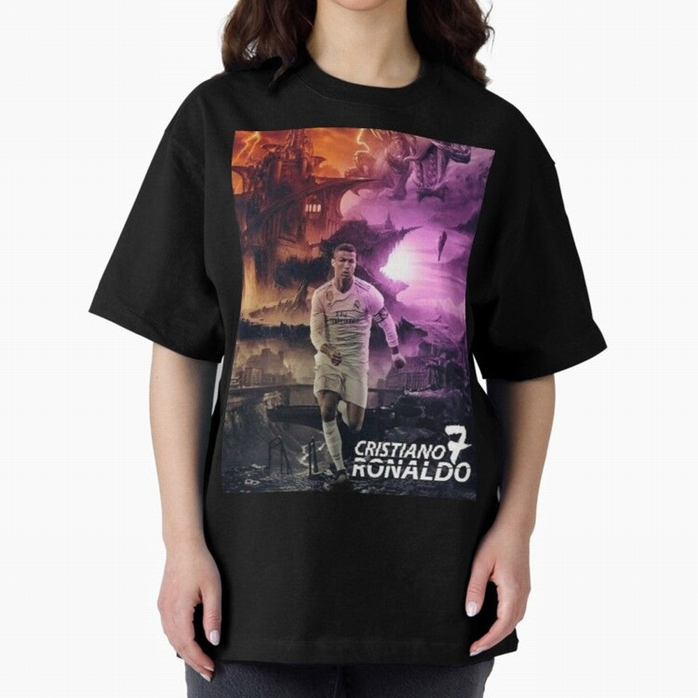 Cristiano Ronaldo | CR7 Design Oversized T-Shirt Enjoy the FIFA World Cup 2026 USA Canada Mexico Journey through Cristiano Ronaldo, Haaland and CR7 Highlights, Brazil Pride, Fan Favorite Moments, National Team Passion, Big Match Drama and Soccer