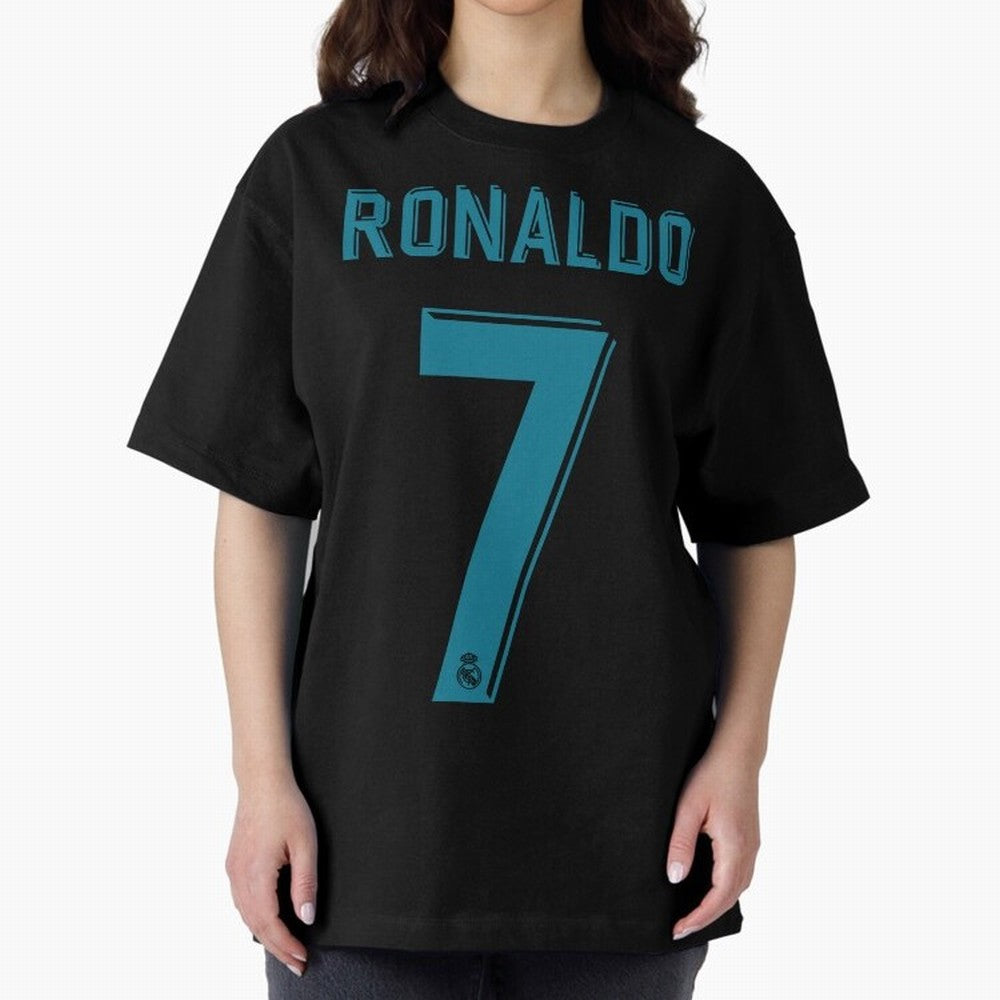 Cristiano Ronaldo 2018 Oversized T-Shirt Represent Fans Who Live for the FIFA World Cup 2026 USA Canada Mexico Journey through Messi, CR7 and Mbappe Highlights, Portugal, Spain and Germany Pride, Retro Football Energy, Iconic Rivalries, Trophy