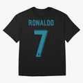 Cristiano Ronaldo 2018 Oversized T-Shirt Represent Fans Who Live for the FIFA World Cup 2026 USA Canada Mexico Journey through Messi, CR7 and Mbappe Highlights, Portugal, Spain and Germany Pride, Retro Football Energy, Iconic Rivalries, Trophy