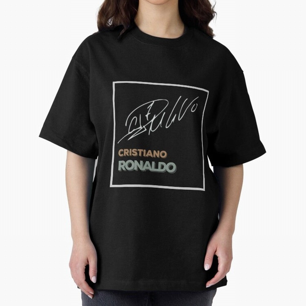 SIUUU - Cristiano Ronaldo CR7 Best Seller Oversized T-Shirt Celebrate Golden Goal Energy in FIFA World Cup 2026 Capturing Haaland and Mbappe, Brazil Energy, Sports Nostalgia, International Competition, Famous Players and Unforgettable Victories;
