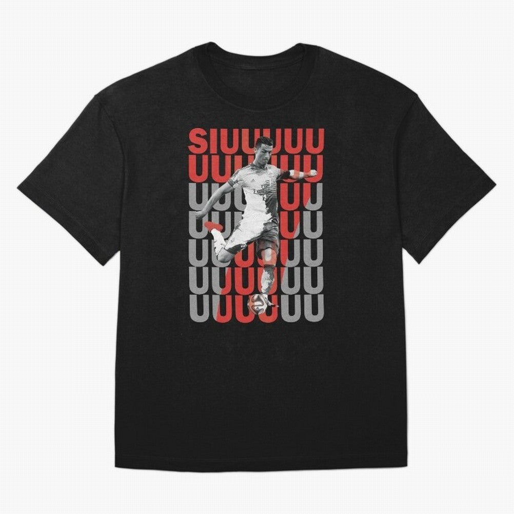 Siuuuuuu Cristiano Ronaldo Oversized T-Shirt Follow Every Goal of the FIFA World Cup 2026 Journey through Cristiano Ronaldo, Haaland and CR7 Highlights, Portugal, Spain and Germany Pride, Global Supporter Spirit, Legendary Goals, National Colors