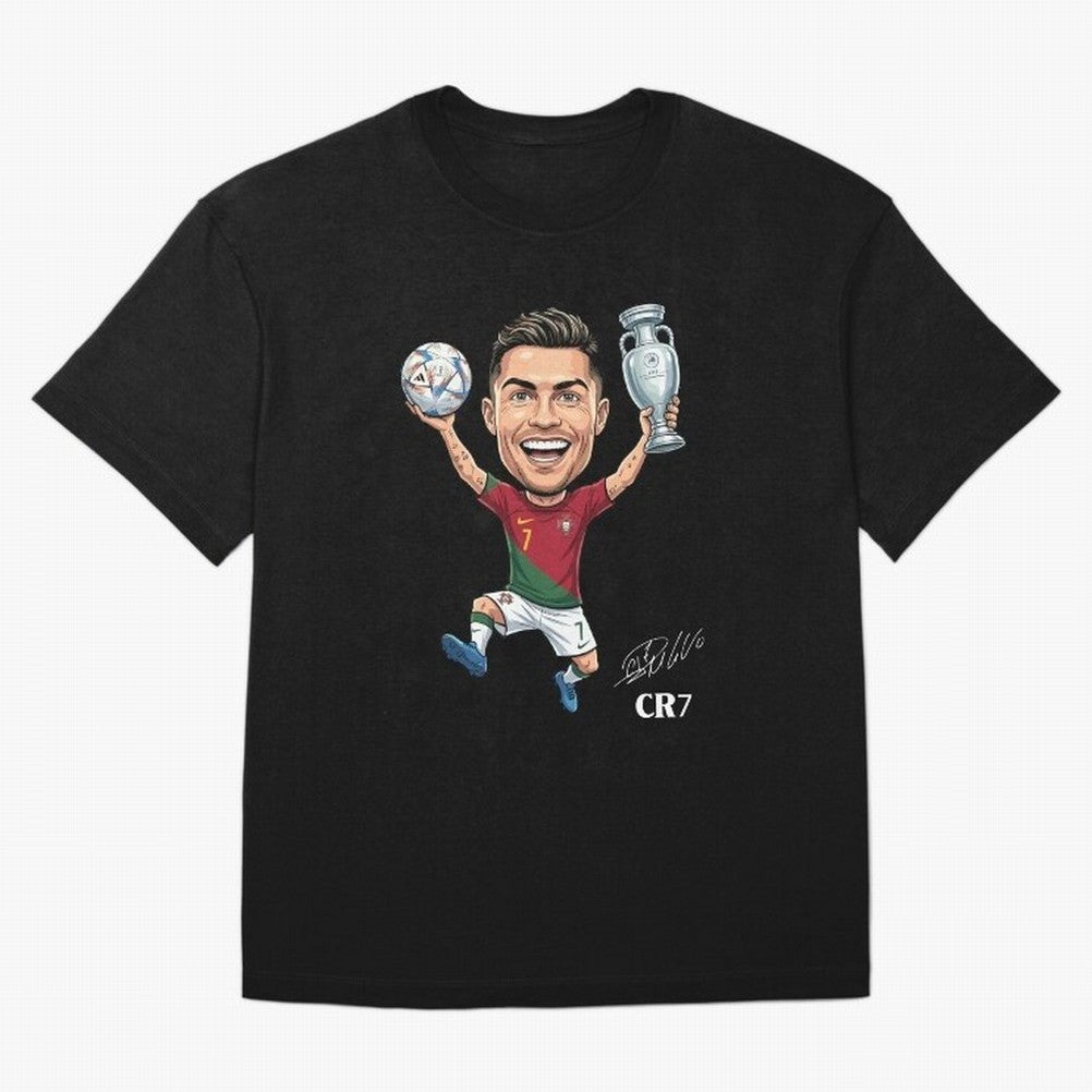 Cristiano Ronaldo Campion Oversized T-Shirt Make Game Day About Global Football Passion for FIFA World Cup 2026, Inspired by Mbappe and Neymar, Germany, Sports Nostalgia, International Competition, Famous Players and Unforgettable Victories; Ideal
