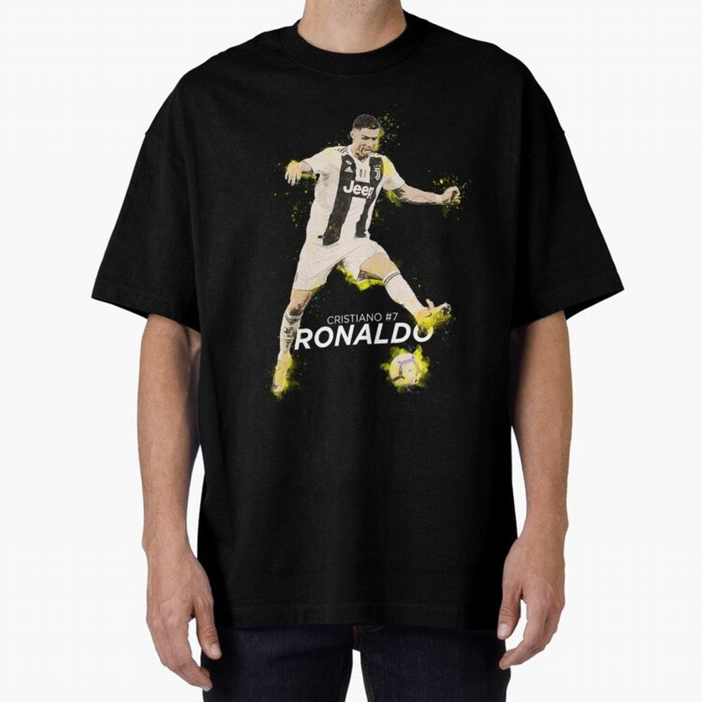 Cristiano Ronaldo Cristiano Ronaldo Oversized T-Shirt Celebrate Golden Goal Energy in FIFA World Cup 2026 USA Canada Mexico Spirit, Inspired by Brazil, Messi and Cristiano Ronaldo, Classic Soccer Heritage, Championship Pressure, Fan Loyalty and