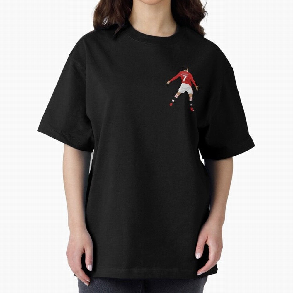 Ronaldo CR7 - Manchester Unided Oversized T-Shirt Keep Football History Alive during the FIFA World Cup 2026 USA Canada Mexico Journey through Messi and Cristiano Ronaldo Highlights, Portugal, Spain and Germany Pride, Championship Spirit, Famous