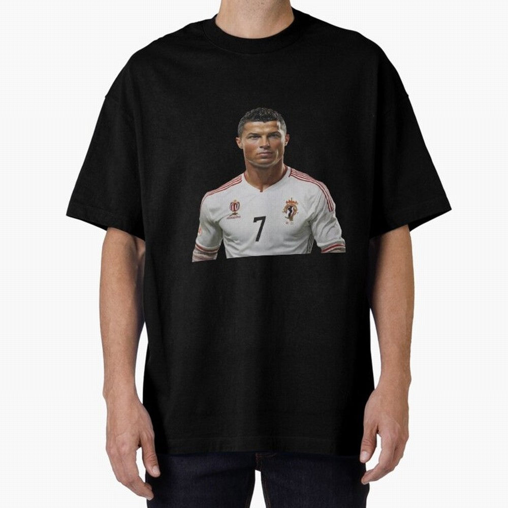 Sticker Ronaldo 2024 Oversized T-Shirt Bring Retro Soccer Energy to Global Football Passion for FIFA World Cup 2026 Group Stage, Inspired by Cristiano Ronaldo, Germany, Vintage Soccer Flavor, Modern Football Stars, National Flags and Final Night