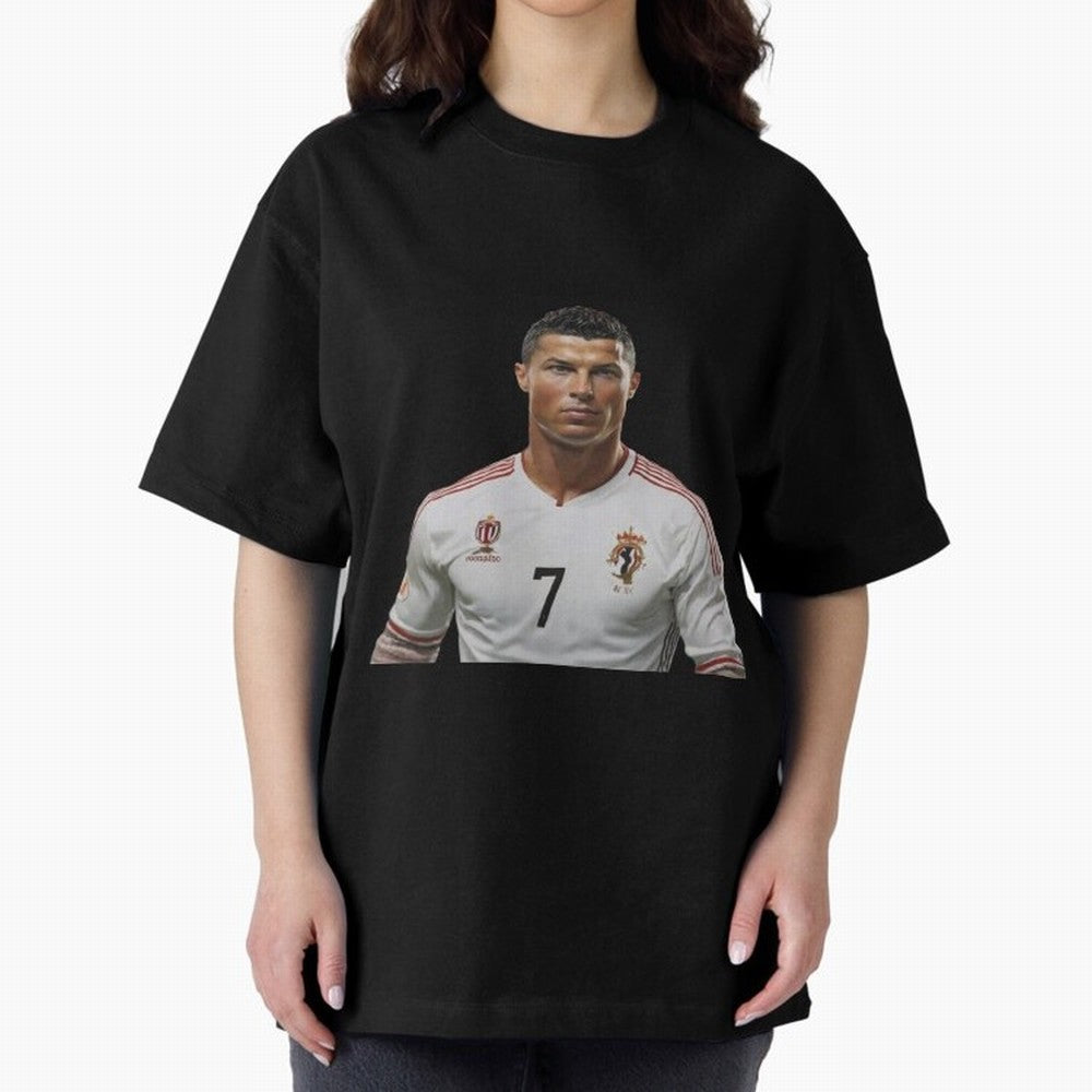 Sticker Ronaldo 2024 Oversized T-Shirt Bring Retro Soccer Energy to Global Football Passion for FIFA World Cup 2026 Group Stage, Inspired by Cristiano Ronaldo, Germany, Vintage Soccer Flavor, Modern Football Stars, National Flags and Final Night