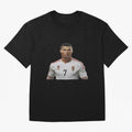Sticker Ronaldo 2024 Oversized T-Shirt Bring Retro Soccer Energy to Global Football Passion for FIFA World Cup 2026 Group Stage, Inspired by Cristiano Ronaldo, Germany, Vintage Soccer Flavor, Modern Football Stars, National Flags and Final Night