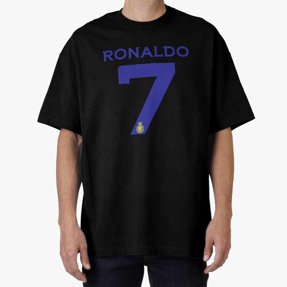 Ronaldo 7 Al-Nassr Football Club - Oversized T-Shirt Follow the Final Road of Match Day Hype around FIFA World Cup 2026 Group Stage, Haaland, Argentina and Brazil, Tournament Hype, Historic Matchups, Family Viewing Parties and Global Sports Pride;