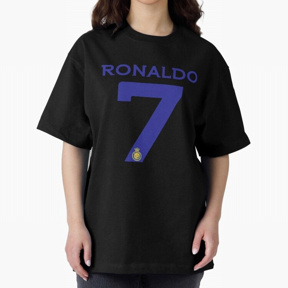 Ronaldo 7 Al-Nassr Football Club - Oversized T-Shirt Follow the Final Road of Match Day Hype around FIFA World Cup 2026 Group Stage, Haaland, Argentina and Brazil, Tournament Hype, Historic Matchups, Family Viewing Parties and Global Sports Pride;