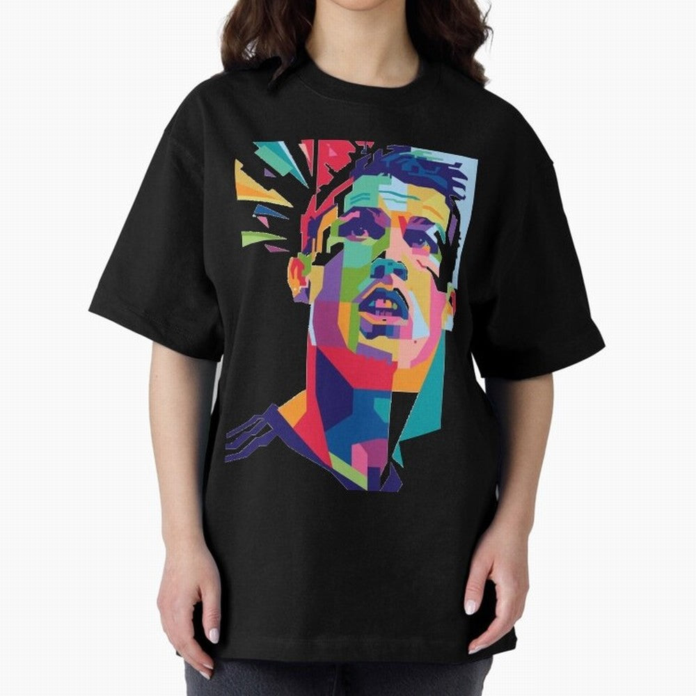 CR7 Sketch Oversized T-Shirt Bring Trophy Dreams to FIFA World Cup 2026 USA Canada Mexico for Fans of Mbappe and Germany, Bringing Champion Mindset, Group Stage Buzz, Knockout Tension and Passionate Fan Culture; Perfect for Fans, Collectors, Family