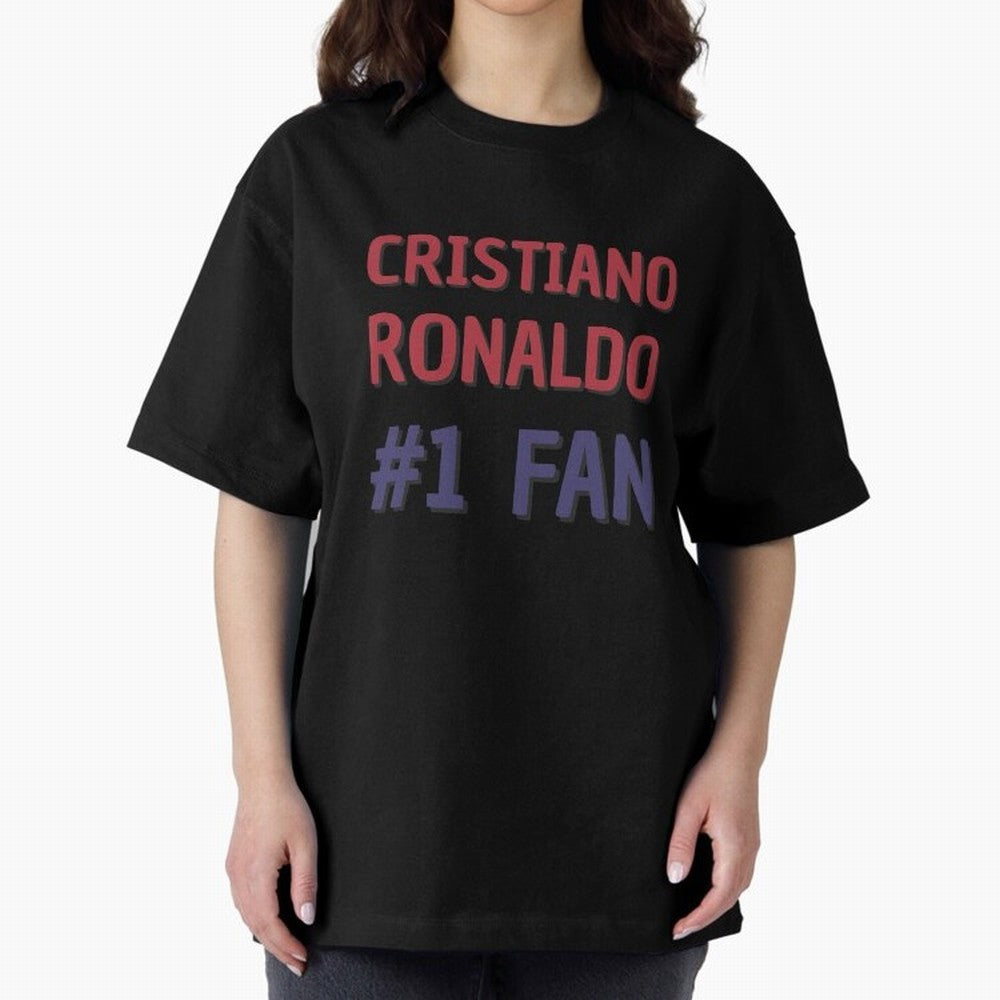 Cristiano Ronaldo - #1 Fan Oversized T-Shirt Keep the Legacy of FIFA World Cup 2026 Spirit, Celebrating Germany, Messi, Neymar and Mbappe, Stadium Chants, National Pride, Trophy Dreams and Unforgettable Football Memories; Perfect for Supporters Who