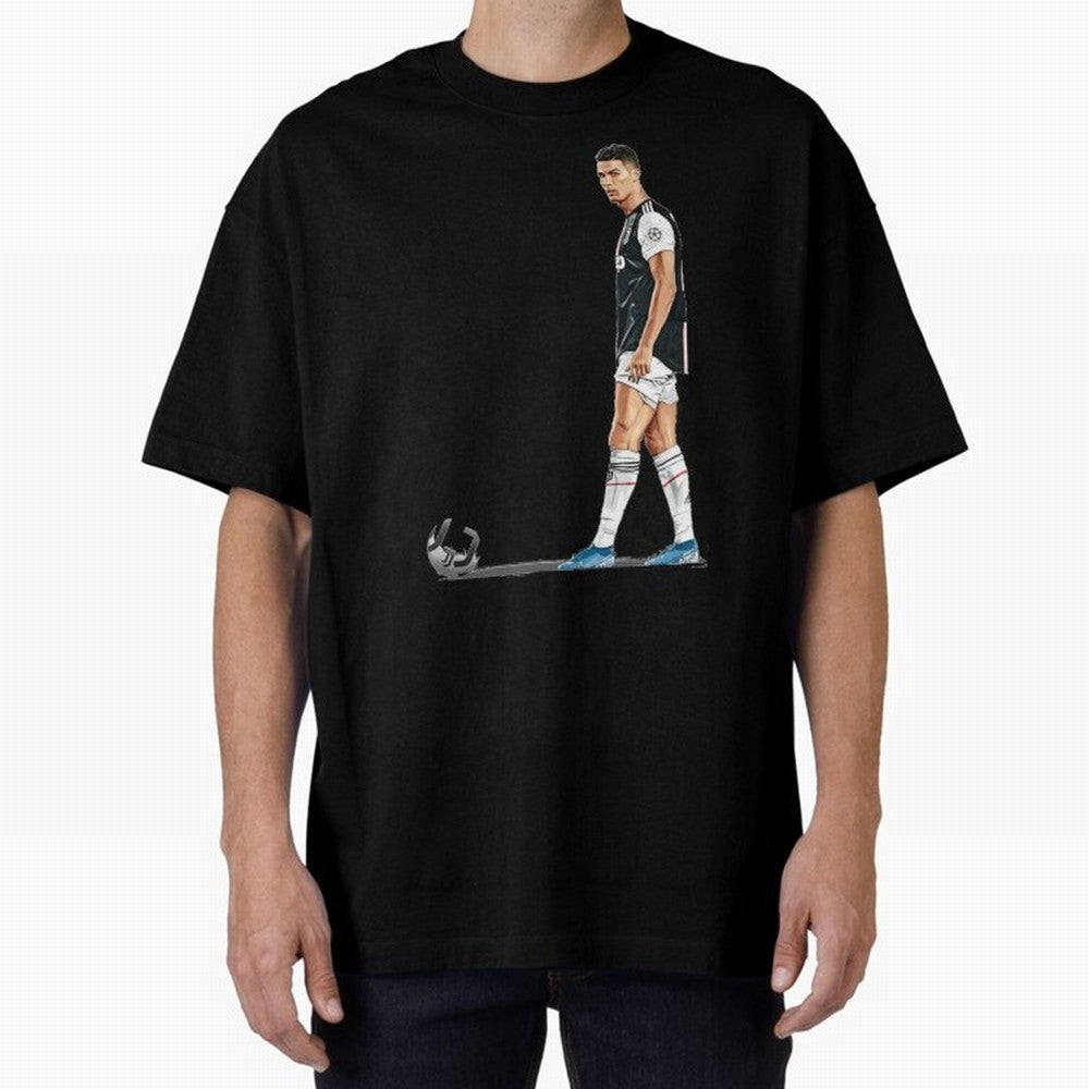 Ronaldo Watercolor Oversized T-Shirt Back the Journey through Match Day Hype around FIFA World Cup 2026 Group Stage, Mbappe, France, Supporter Pride, Iconic Celebrations, Legendary Names and Global Match Day Energy; Perfect for People Who Love