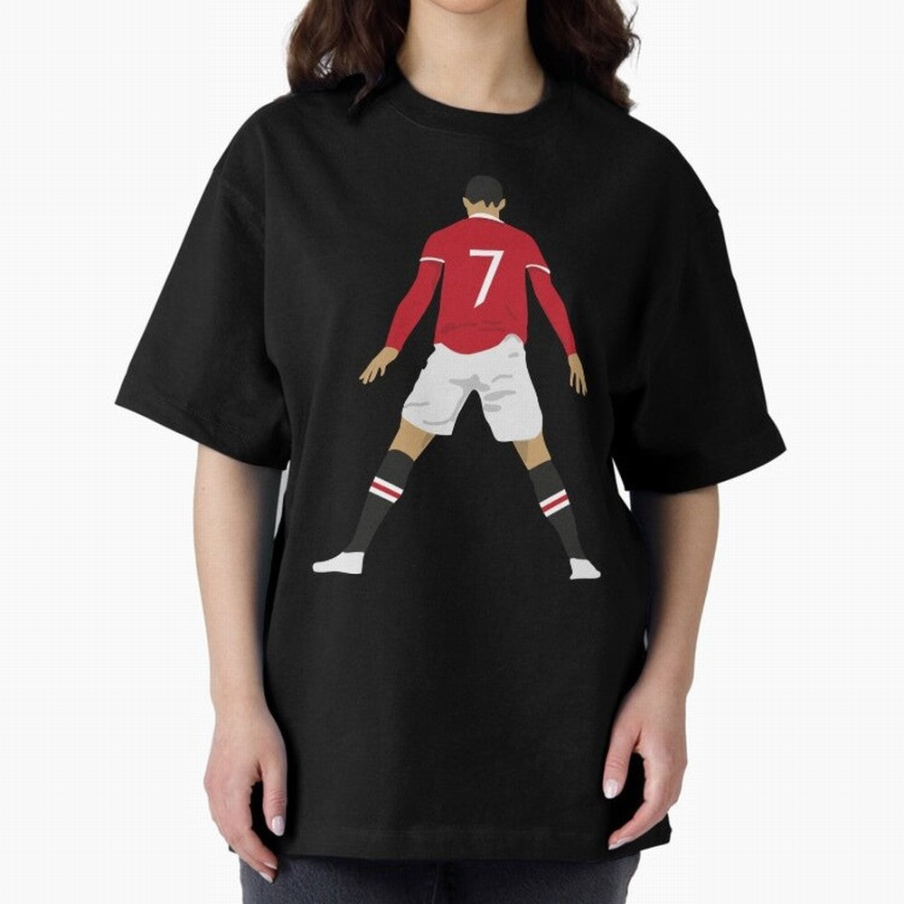 CR7 Man U SIIIIIUUUUUUU (Celebration) Oversized T-Shirt Celebrate the Road through FIFA World Cup 2026 Group Stage Spirit, Centered on Portugal, Spain and Germany, Haaland, Goal Celebration Energy, Supporter Heritage, Football Icons and Worldwide