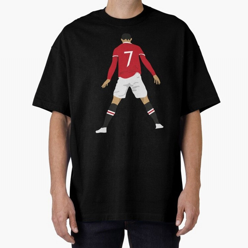 CR7 Man U SIIIIIUUUUUUU (Celebration) Oversized T-Shirt Celebrate the Road through FIFA World Cup 2026 Group Stage Spirit, Centered on Portugal, Spain and Germany, Haaland, Goal Celebration Energy, Supporter Heritage, Football Icons and Worldwide