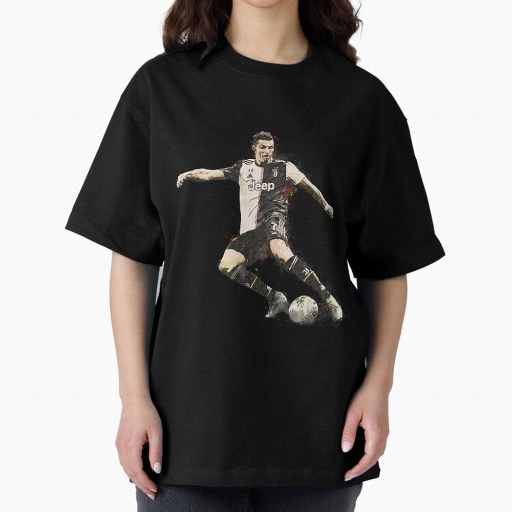 Cristiano Ronaldo Oversized T-Shirt Bring FIFA World Cup 2026 Group Stage for Fans of Messi and Argentina, France and Brazil, Bringing Championship Spirit, Famous Goals, Roaring Crowds and International Football Unity; Ideal for Fans Who Follow
