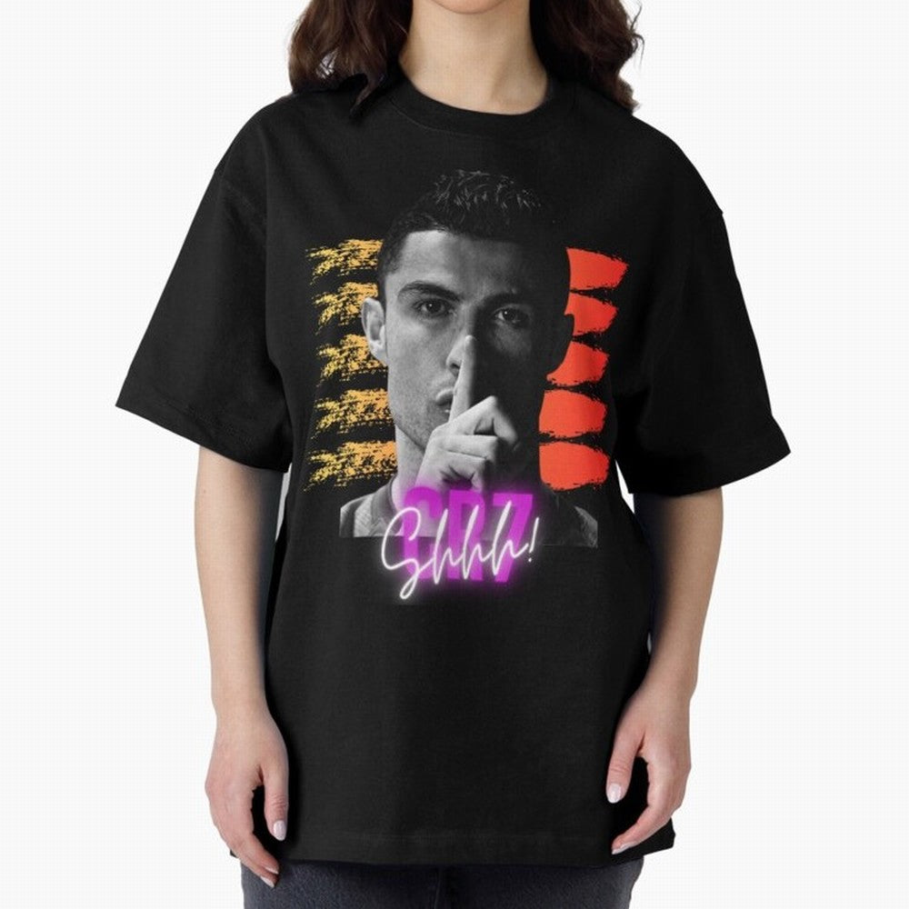 Cristiano Ronaldo cr7 Oversized T-Shirt Honor the Football Icons of FIFA World Cup 2026 USA Canada Mexico Spirit, Celebrating Germany, Messi, Neymar and Mbappe, Stadium Memories, Football Loyalty, International Chants and Championship Tradition;