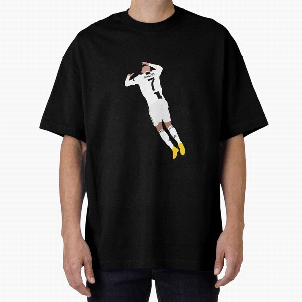 cristiano ronaldo goal celebration Oversized T-Shirt Bring World Football Passion into Match Day Hype around FIFA World Cup 2026, Mbappe and Neymar, Spain, Game Day Rituals, Football Legends, Country Pride and the Road to the Final; Made for Die
