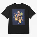 Art Cristiano Ronaldo Wallpaper Oversized T-Shirt Back Your Heroes with FIFA World Cup 2026 Group Stage for Fans of Messi and Cristiano Ronaldo and England and Germany, Bringing Vintage Soccer Flavor, Modern Football Stars, National Flags and Final