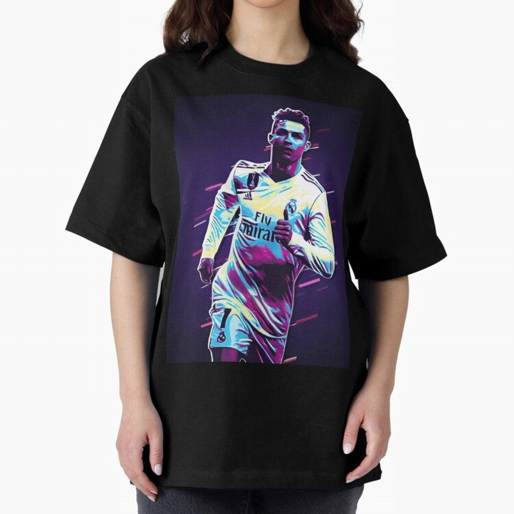 Cr7 Oversized T-Shirt Honor Champions and Dreams in FIFA World Cup 2026 for Fans of Messi and Brazil, Bringing Retro Football Energy, Iconic Rivalries, Trophy Chase Drama and Stadium Atmosphere; Made for Die Hard Supporters, Soccer Lovers, Game Day