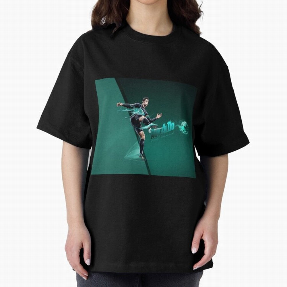 Cristiano Ronaldo #442 Oversized T-Shirt Cheer through Every Moment of Global Football Passion for FIFA World Cup 2026 USA Canada Mexico, Made for Haaland and Mbappe, Spain and Netherlands, Football Festival Excitement, Trophy Ambitions, Country