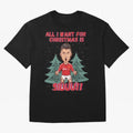 All I Want For Christmas is Siuuu Oversized T-Shirt Keep the Legacy of Match Day Hype around FIFA World Cup 2026 Group Stage, Messi, Neymar and Mbappe, Brazil, Portugal and Argentina, Tournament Hype, Historic Matchups, Family Viewing Parties and