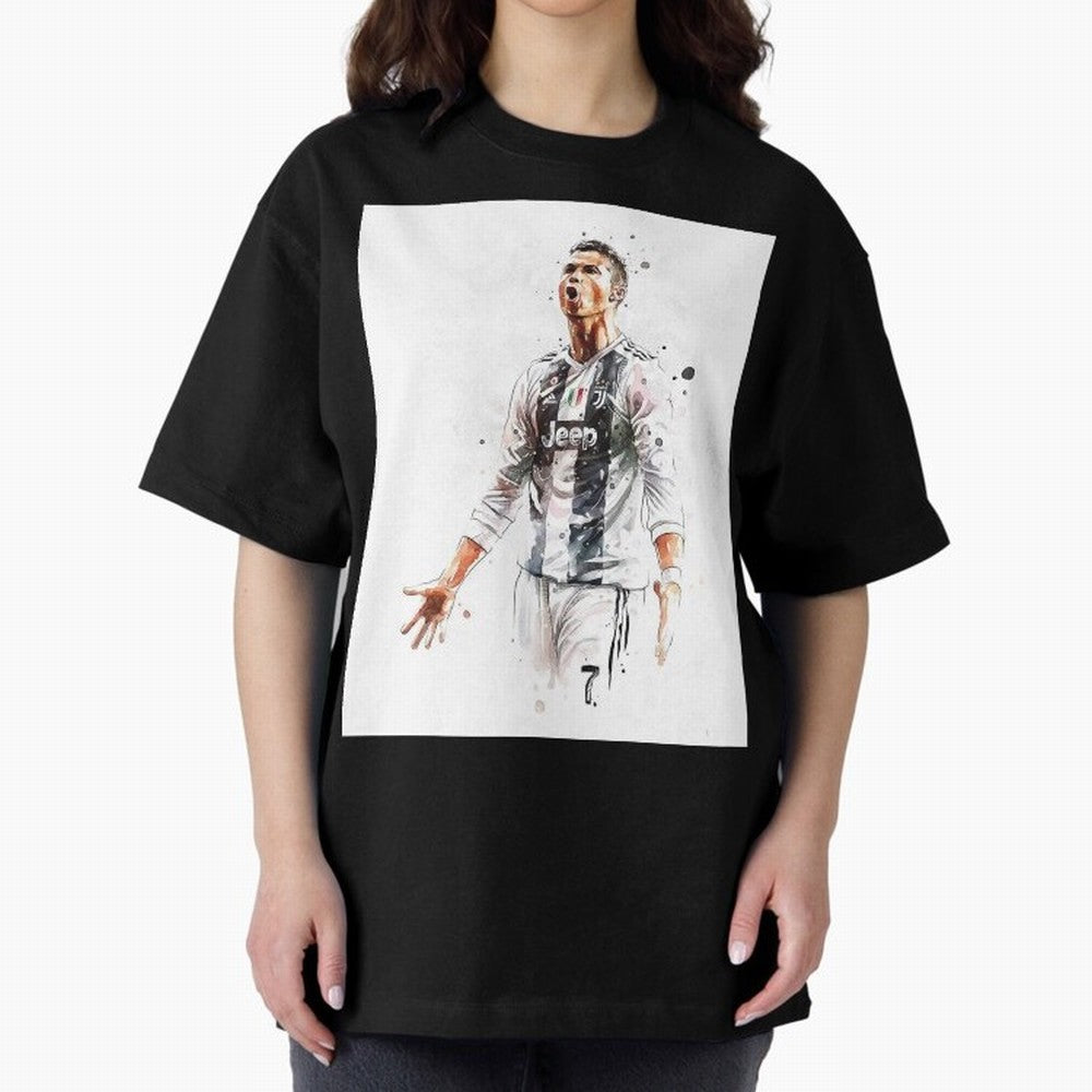 Cristiano Ronaldo Oversized T-Shirt Elevate Match Day Hype around FIFA World Cup 2026, CR7 and Messi, Germany, Retro Football Energy, Iconic Rivalries, Trophy Chase Drama and Stadium Atmosphere; Perfect for Supporters Who Want Bold Football Energy,