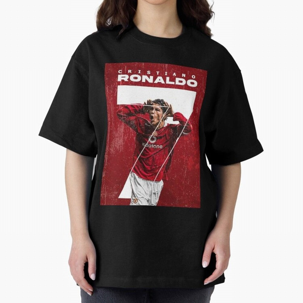 Cristiano Ronaldo Oversized T-Shirt Relive Match Day Hype around FIFA World Cup 2026 Group Stage, CR7 and Messi, Portugal, Goal Celebration Energy, Supporter Heritage, Football Icons and Worldwide Tournament Joy; Perfect for Supporters Who Want