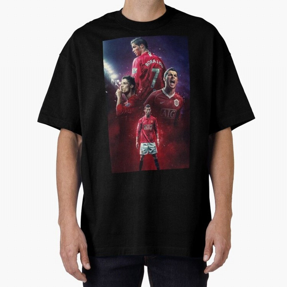 CR7 Art Wallpaper Ronaldo Posters Oversized T-Shirt Back the Journey through Match Day Hype around FIFA World Cup 2026 Group Stage, Cristiano Ronaldo, Haaland and CR7, Netherlands, Retro Football Energy, Iconic Rivalries, Trophy Chase Drama and